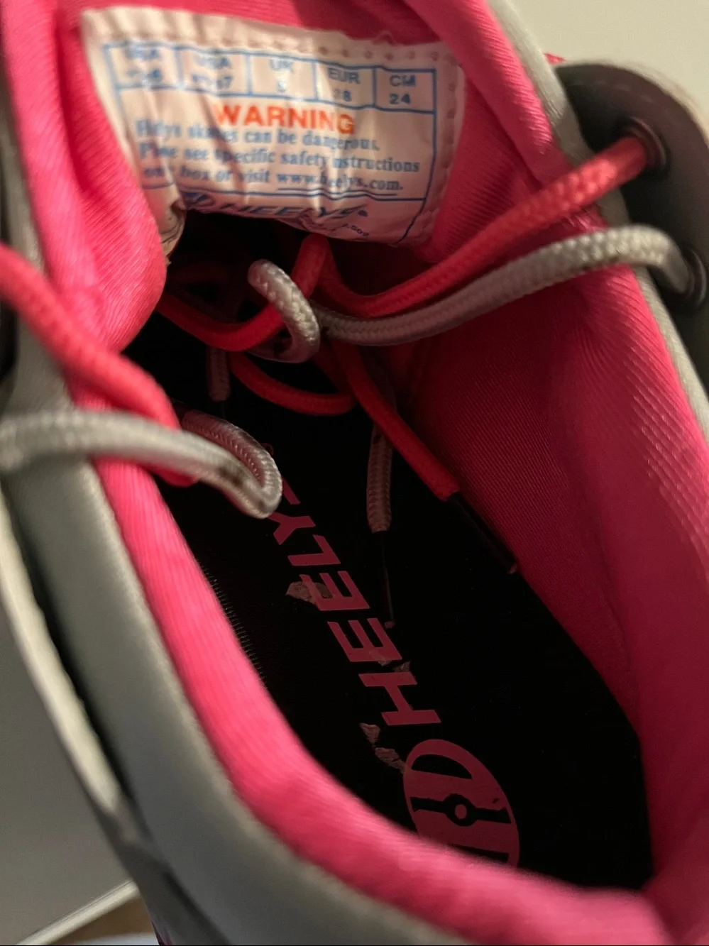 Heelys Gray and Hot Pink Girls'‎ Skate Sneakers